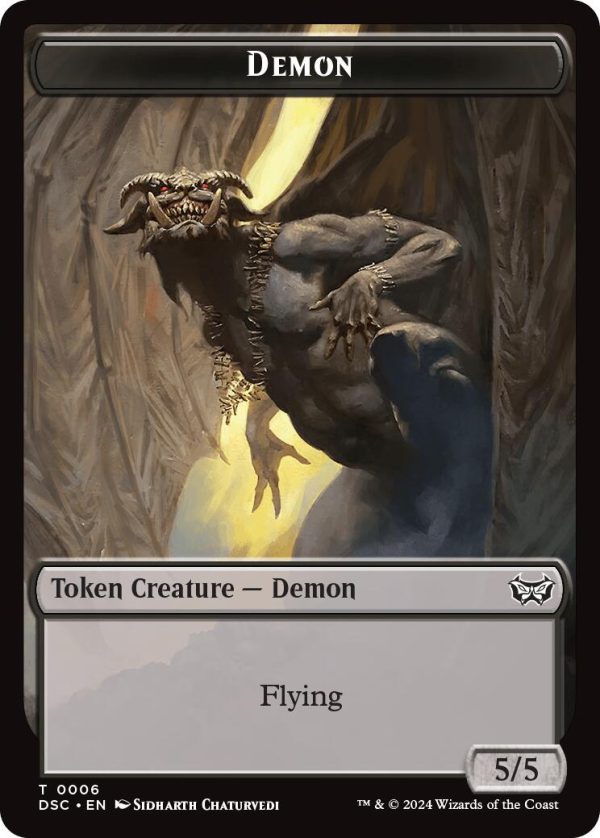 Demon    Bird Double-Sided Token [Duskmourn: House of Horror Commander Tokens] Online