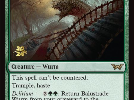 Balustrade Wurm [Duskmourn: House of Horror Prerelease Promos] For Sale