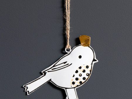 Christmas Ornament - White Bird W Crown Online