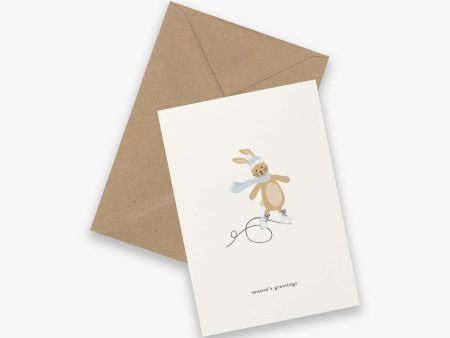 Christmas Card - Ice Skating Bunny Online now