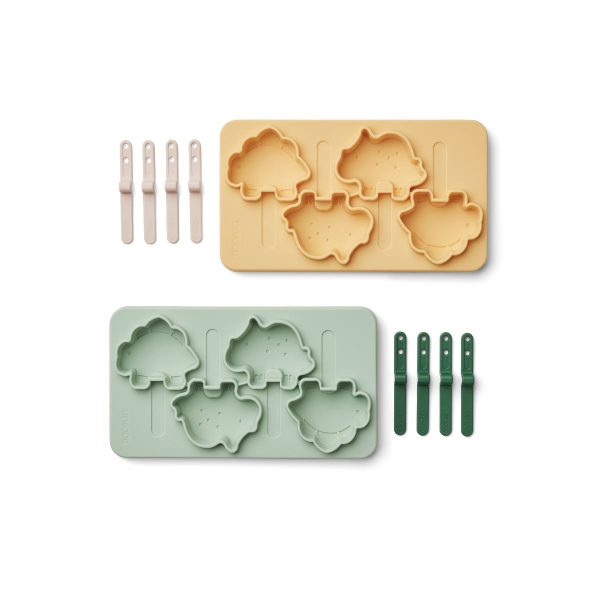 Ice Pop Mold - Silicone - Reusable - Dino - Dusty Mint Multi Mix Sale