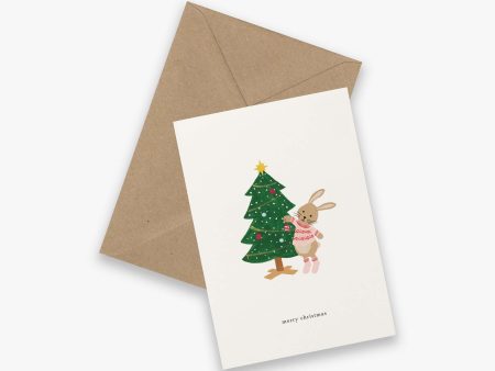 Christmas Card - Christmas Bunny on Sale