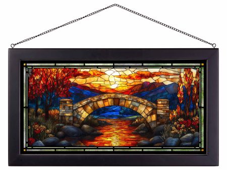 Twilight Crossing - 13  x 23  Stained Glass Art Online Hot Sale