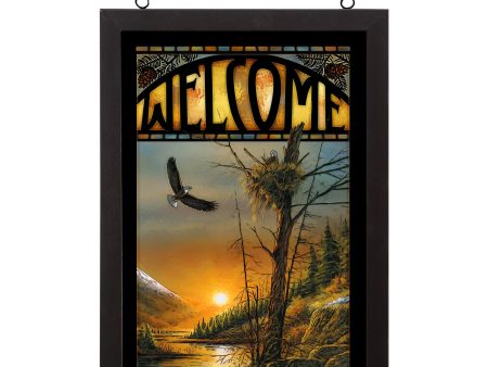 Flying Free - Bald Eagle - 20  x 14  Stained Glass Art Hot on Sale