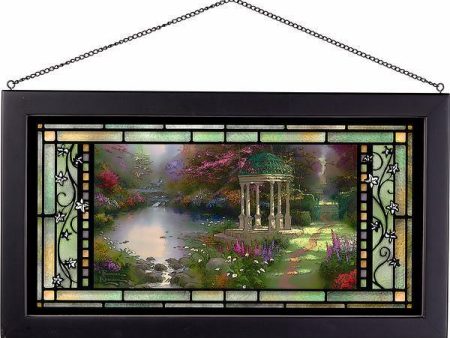 The Garden of Prayer - 13  x 23  Framed Glass Art Online now