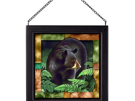 Black Bear - 9  x 9  Stained Glass Art Discount