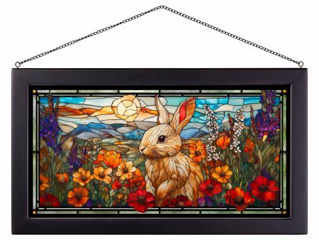 Verdant Vigilance  - 13  x 23  Stained Glass Art Cheap