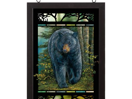 Rocky Outcrop - Bear - 20  x 14  Stained Glass Art For Cheap