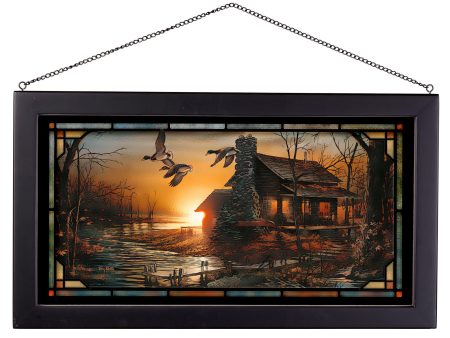 Golden Retreat - 13  x 23  Stained Glass Art Discount