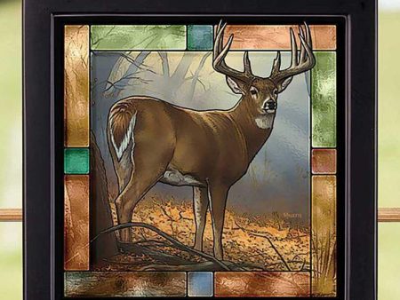 In His Prime - Whitetail Deer - 9  x 9  Stained Glass Art Online