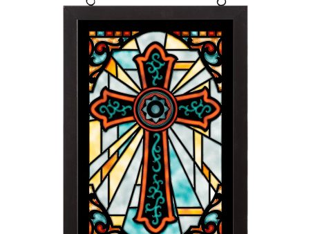 Cross - 20  x 14  Stained Glass Art For Discount