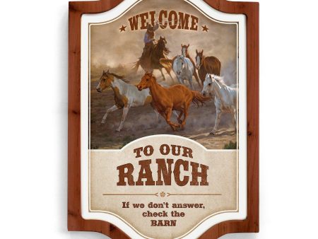 Welcome to Our Ranch - 12.25  x 18.5  Vintage Framed Tin Sign Online Hot Sale