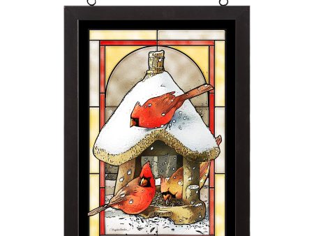 Winter Buffet - 20  x 14 Stained Glass Art Cheap