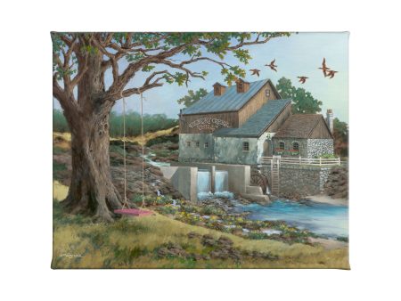 Hickory Creek Mill - 16  x 20.5  Gallery Wrapped Canvas For Discount