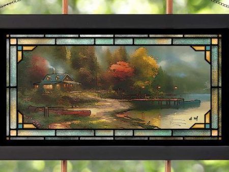 The End of a Perfect Day III - 13  x 23  Framed Glass Art (Black Frame) on Sale