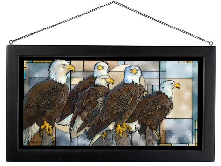 Board of Directors - Bald Eagles - 13  x 23  Stained Glass Art Supply