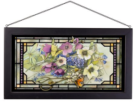 Gardener s Delight - 13  x 23  Stained Glass Art For Discount