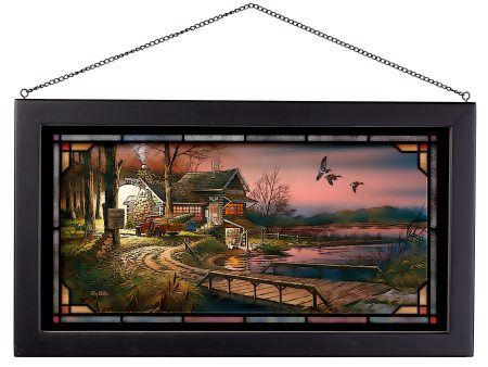 Hunter s Haven - 13  x 23  Stained Glass Art Online