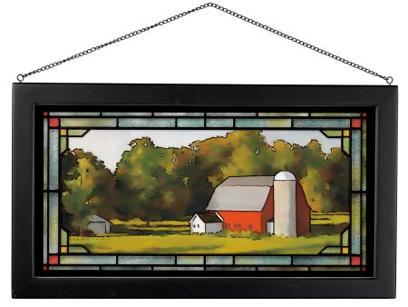 Grandpa s Barn - 13  x 23  Stained Glass Art Fashion