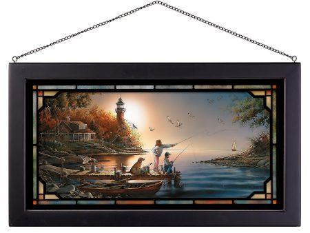 From Sea to Shining Sea - 13  x 23  Stained Glass Art Cheap