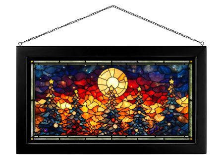 Christmas Sunset Chorus  - 13  x 23  Stained Glass Art Online Sale