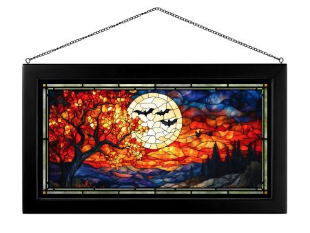 Halloween Horizon  - 13  x 23  Stained Glass Art Online now