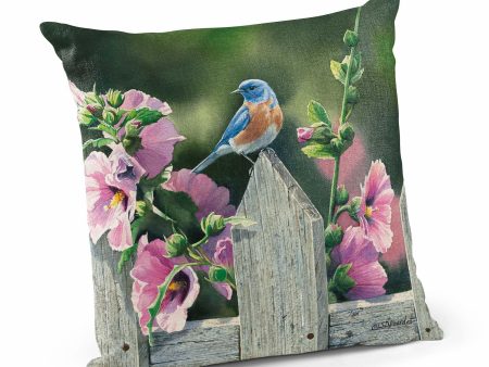 Bluebirds - Decorative Pillow For Discount