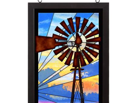 Windmill - 14  x 20  Stained Glass Art Online Sale