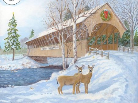 Christmas Bridge—Whitetail Deer Hot on Sale