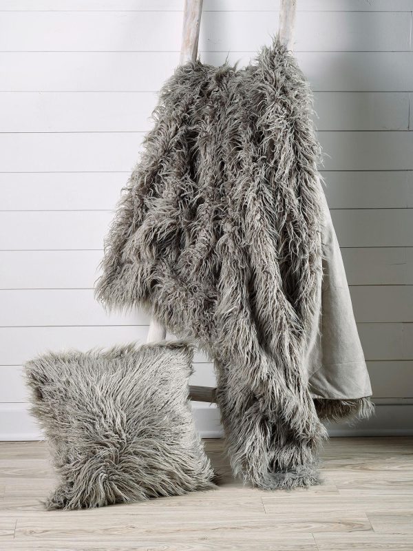 Gray Mongolian Faux Fur Online