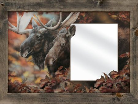 IT MOOST BE LOVE-MOOSE FRM MIRROR 16X24 Sale