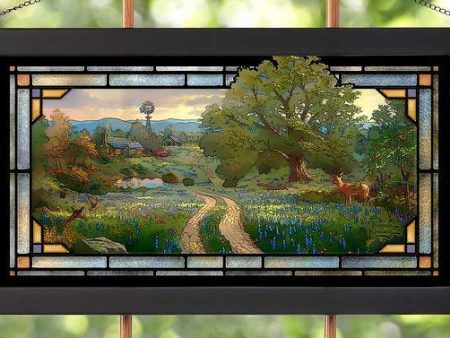 Country Living - 13  x 23  Framed Glass Art (Black Frame) Online Sale