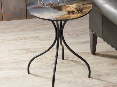 Autumn Mist-Elk - 18  Metal Side Table For Cheap