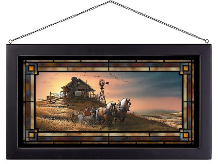 For Amber Waves of Grain - 13  x 23  Stained Glass Art Fashion