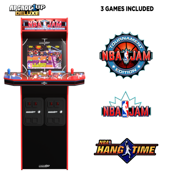 Arcade1Up NBA Jam 30th Anniversary Deluxe Arcade Machine 3 Games in 1 Online Hot Sale