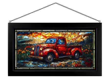 Fading Light, Timeless Ride  - 13  x 23  Stained Glass Art Online now