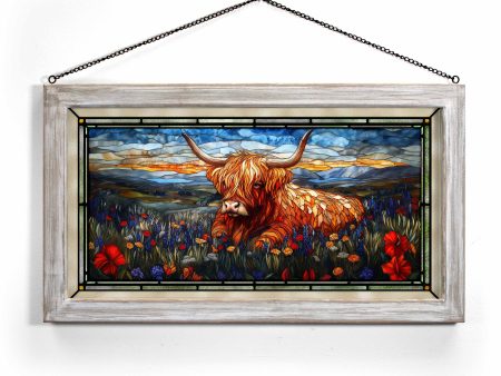 Highland Bloom  - 13  x 23  Stained Glass Art Online