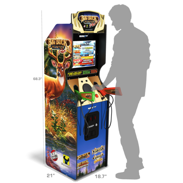 Arcade1up Big Buck Hunter Pro Deluxe Arcade Machine 4-in-1 Games Online