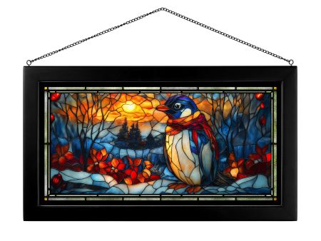 Twilight Tuxedo  - 13  x 23  Stained Glass Art Sale