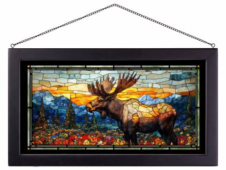 Antlers at Daybreak  - 13  x 23  Stained Glass Art Fashion