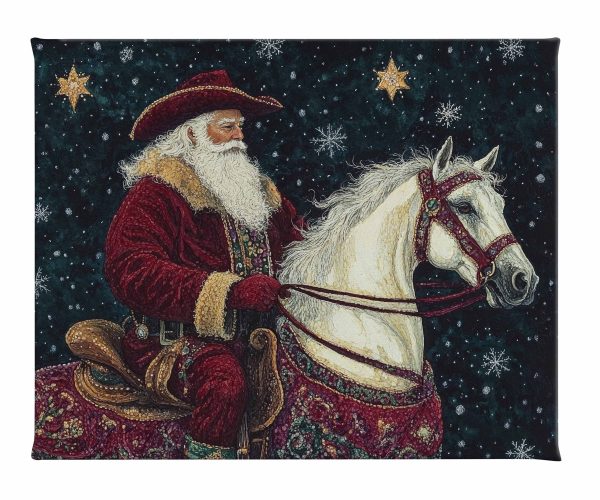 Saddle Up, St. Nick - Gallery Wrapped Canvas For Sale