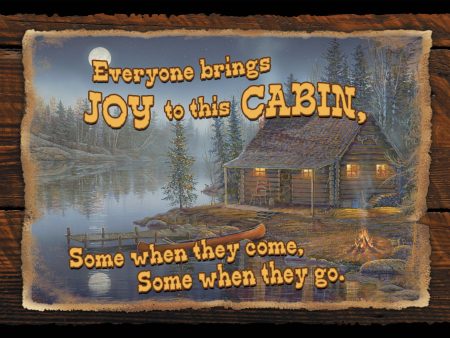 Joy To This Cabin - 8  x 12  Wood Sign For Cheap