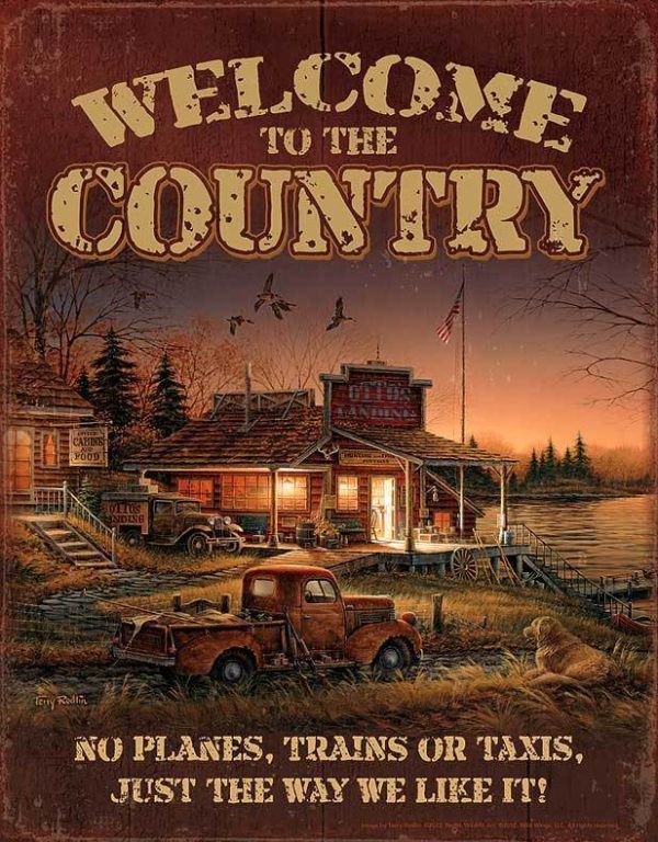 Welcome to Country - Tin Sign Hot on Sale