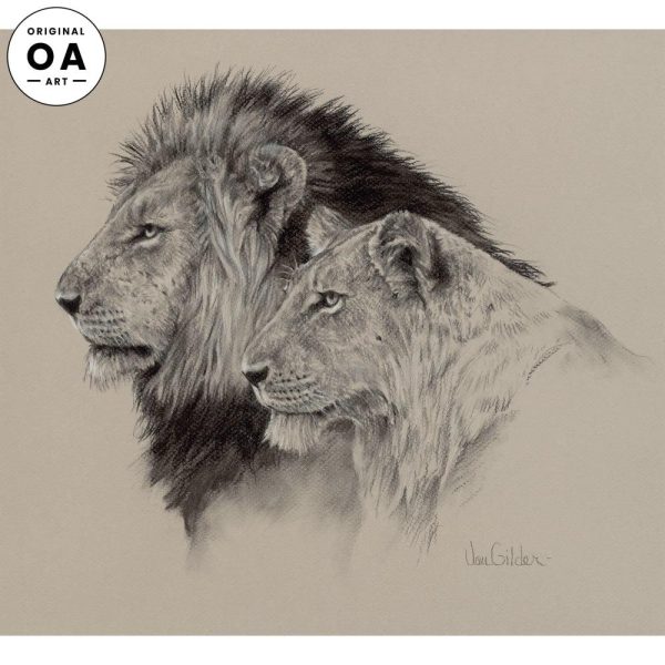 Lion Pair Charcoal Online Sale