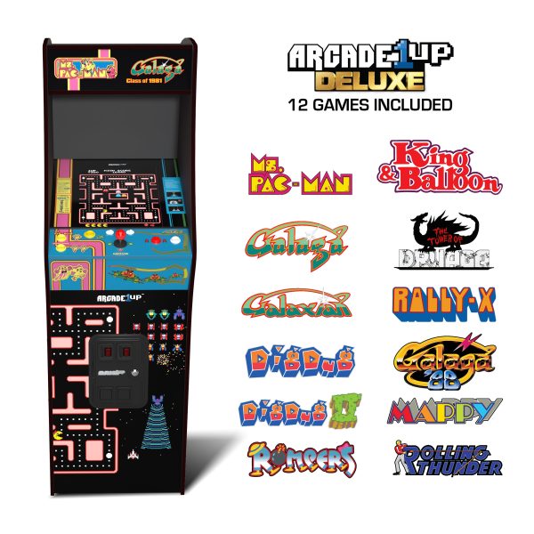 Arcade1up Ms. PAC-MAN & GALAGA Class of ‘81 Deluxe Arcade Machine 12-in-1 Game Fashion