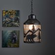 Black Bears Silhouette Pendant Light on Sale