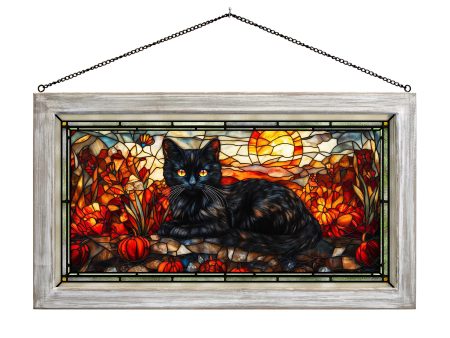 Halloween s Harbinger  - 13  x 23  Stained Glass Art Online Hot Sale