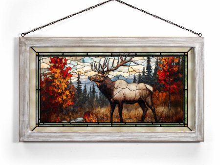 Autumn s Wild Heart  - 13  x 23  Stained Glass Art Online