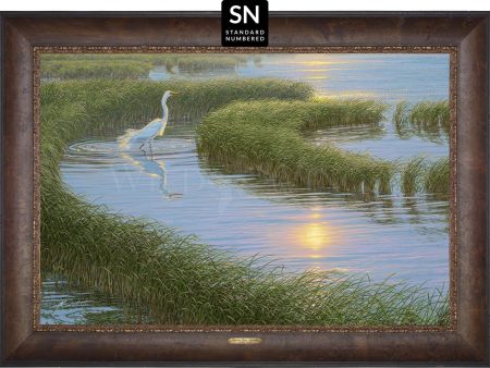 Evening Solitude—White Egret; Standard Numbered Edition (SN) For Discount