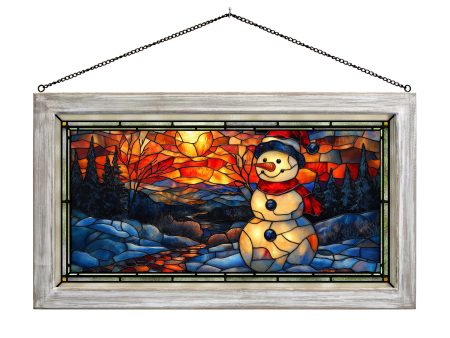 Carrot Nose at Dusk  - 13  x 23  Stained Glass Art on Sale